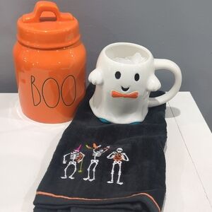 Rae Dunn Artisan Collection Orange Canister